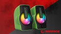 Rampage Głośniki FALSETTO 2.0 gamingowe 6W RGB USB kompaktowe podświetlane
