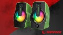 Rampage Głośniki FALSETTO 2.0 gamingowe 6W RGB USB kompaktowe podświetlane