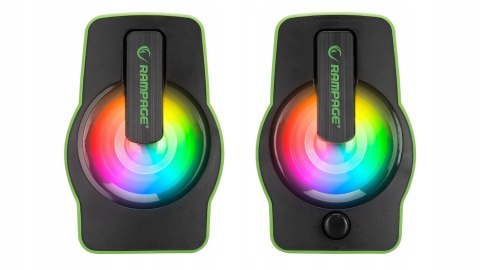 Rampage Głośniki FALSETTO 2.0 gamingowe 6W RGB USB kompaktowe podświetlane