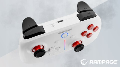 Rampage Hydra Pro kontroler RGB bezprzewodowy pad z stacją ładującą biały
