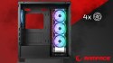 Rampage Hydra V1 Obudowa PC Gaming ARGB USB C USB A Czarna