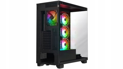 Rampage Hydra V1 Obudowa PC Gaming ARGB USB C USB A Czarna