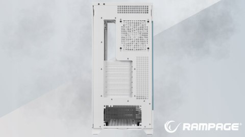 Rampage Hydra V1 Obudowa PC gaming 4x wentylator ARGB USB C USB A hub biały