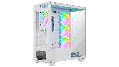 Rampage Hydra V1 Obudowa PC gaming 4x wentylator ARGB USB C USB A hub biały