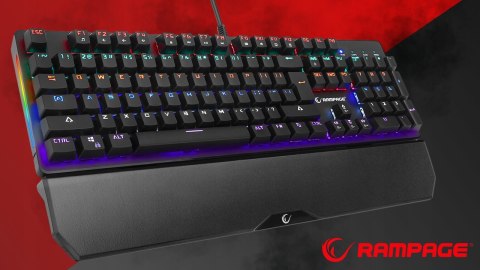 Rampage KB-R86 UMBRA Klawiatura mechaniczna Red Switch RGB czarna gaming