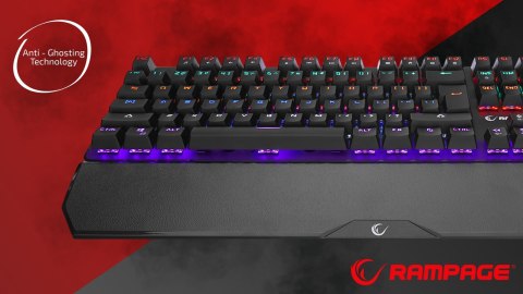 Rampage KB-R86 UMBRA Klawiatura mechaniczna Red Switch RGB czarna gaming