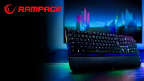 Rampage KB-R86 UMBRA klawiatura mechaniczna gaming RGB Blue Switch czarna