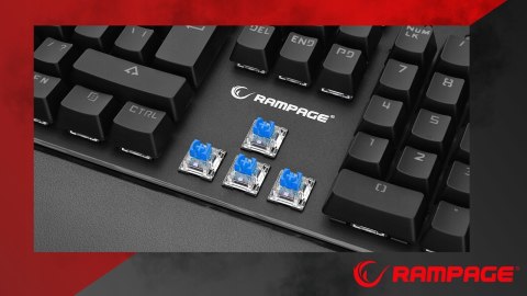 Rampage KB-R86 UMBRA klawiatura mechaniczna gaming RGB Blue Switch czarna