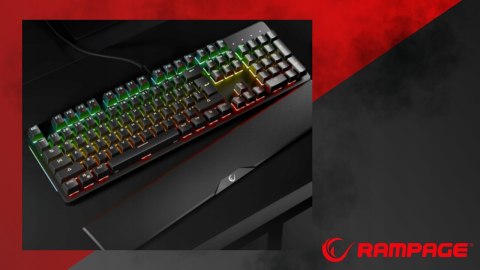 Rampage KB-R86 UMBRA klawiatura mechaniczna gaming RGB Blue Switch czarna