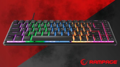 Rampage Klawiatura Mechaniczna REBEL niskoprofilowa gaming podświetlana