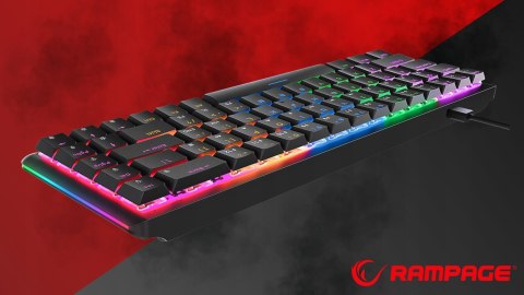 Rampage Klawiatura Mechaniczna REBEL niskoprofilowa gaming podświetlana