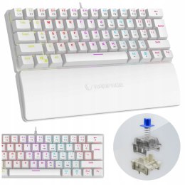 Rampage Plower K60 Klawiatura Mechaniczna biała gamingowa RGB Blue Switch