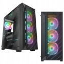 Rampage Prime Mesh Obudowa E ATX 4x ARGB mesh szklany panel wydajna gaming