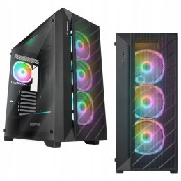 Rampage Prime Mesh Obudowa E ATX 4x ARGB mesh szklany panel wydajna gaming