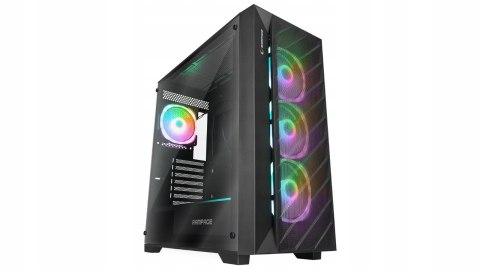 Rampage Prime Mesh Obudowa E ATX 4x ARGB mesh szklany panel wydajna gaming