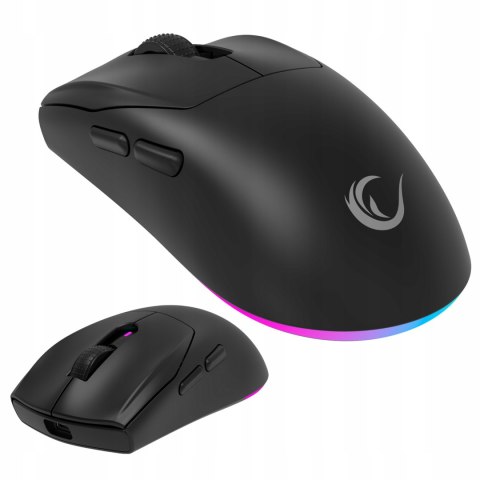 Rampage Prote M5 mysz gamingowa bezprzewodowa 24000 DPI 1000Hz RGB czarna