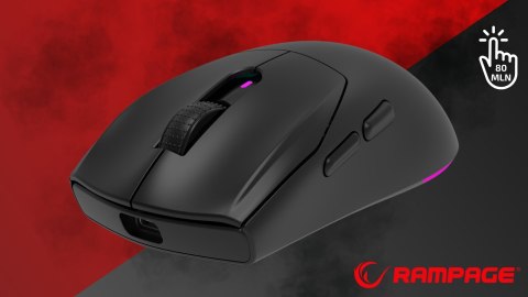 Rampage Prote M5 mysz gamingowa bezprzewodowa 24000 DPI 1000Hz RGB czarna