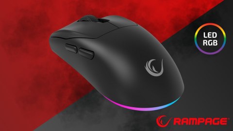 Rampage Prote M5 mysz gamingowa bezprzewodowa 24000 DPI 1000Hz RGB czarna