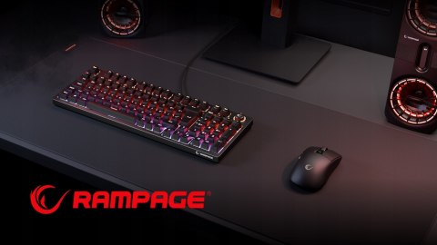 Rampage Pulsar Pro XXL podkładka gamingowa 90x40 cm tkanina jacquard czarna