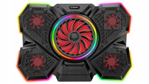 Rampage S47 CoolFlow podstawka chłodząca pod laptop 12-17 RGB regulowana