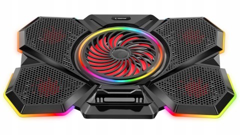 Rampage S47 CoolFlow podstawka chłodząca pod laptop 12-17 RGB regulowana