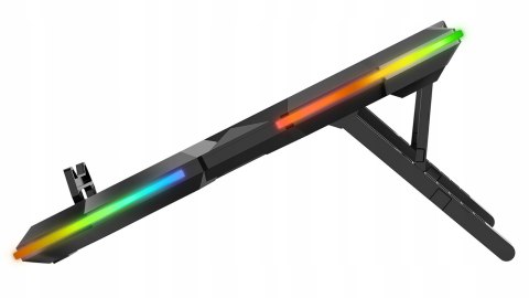 Rampage S47 CoolFlow podstawka chłodząca pod laptop 12-17 RGB regulowana