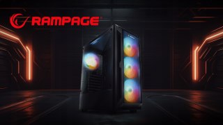 Rampage SHIVA Obudowa PC hartowane szkło 4x 120mm Rainbow czarna