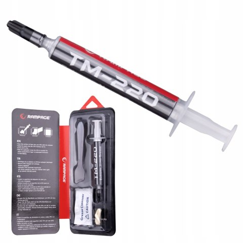 Rampage TM-220 Pasta termoprzewodząca 2g 11 WmK wydajna z aplikatorem