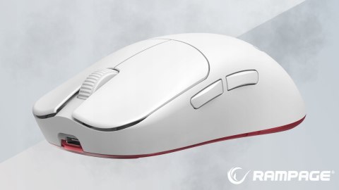 Rampage Tilion Mysz bezprzewodowa Biała gaming 24000 DPI ergonomiczna