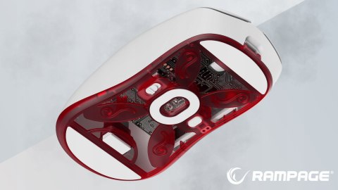 Rampage Tilion Mysz bezprzewodowa Biała gaming 24000 DPI ergonomiczna