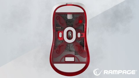 Rampage Tilion Mysz bezprzewodowa Biała gaming 24000 DPI ergonomiczna