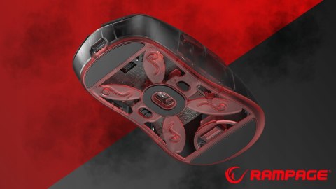 Rampage Tilion mysz bezprzewodowa gaming 24000 DPI Huano USB-C czarna