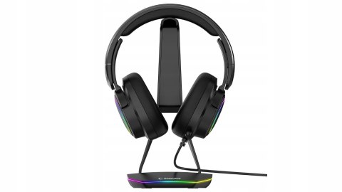 Rampage Tower T14 Stojak na słuchawki gaming RGB hub 2x USB stabilny czarny