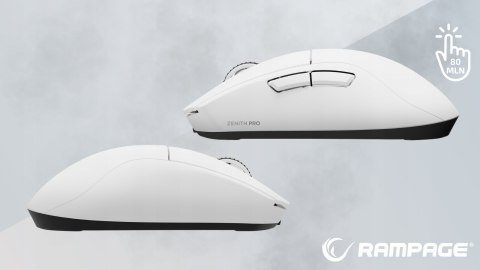 Rampage Zenith Pro mysz bezprzewodowa ultralekka 26000 DPI PAW3395 biała
