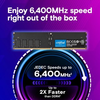 Crucial Pamięć DDR5 128GB/6400(2*64GB) CL52 CUDIMM