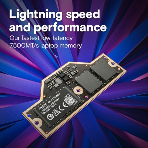 Crucial LPCAMM2 LPDDR5X 32GB 7500 MHz pamięć RAM do laptopa szybka wydajna