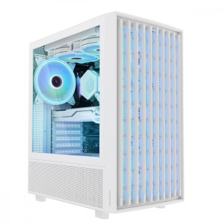 Obudowa MODECOM Breeze ARGB Flow Midi biała z hartowanym szkłem