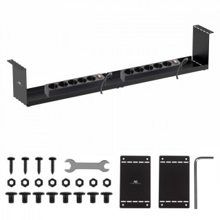 Organizer na kable Maclean MC-107 B kompaktowy podbiurkowy czarny