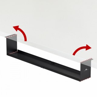 Organizer na kable Maclean MC-107 B kompaktowy podbiurkowy czarny