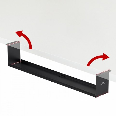 Organizer na kable Maclean MC-107 B kompaktowy podbiurkowy czarny