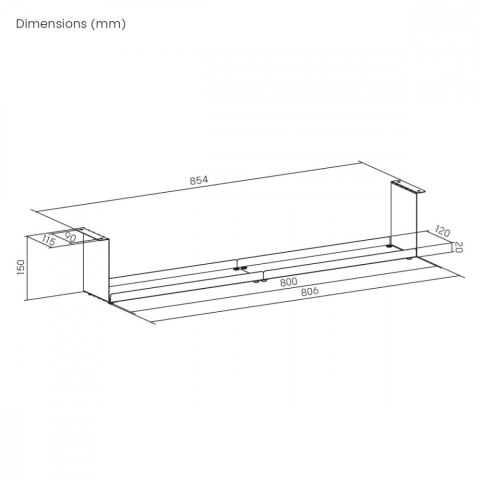 Organizer na kable Maclean MC-107 B kompaktowy podbiurkowy czarny
