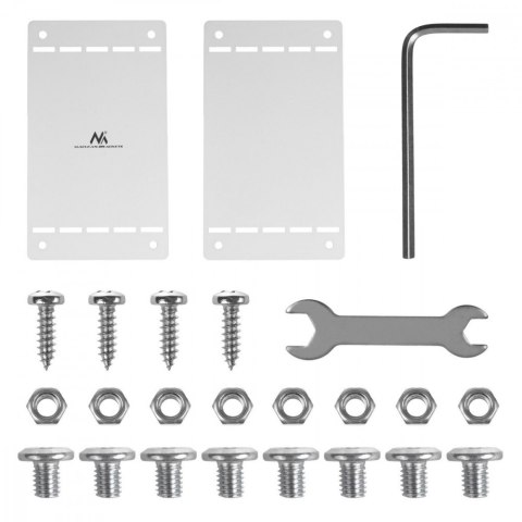 Organizer kabli Maclean MC-107 kompaktowy podbiurkowy biały stalowy