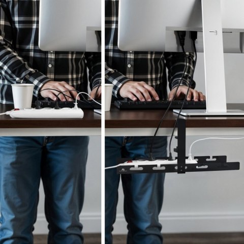 Maclean Organizer MC-105 B podbiurkowy na kable praktyczny