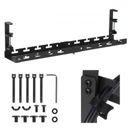 Organizer kabli Maclean MC-103 B regulowany podbiurkowy uchwyt