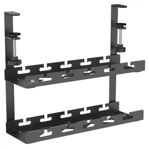 Organizer Maclean MC-104 B podbiurkowy na kable czarny solidny