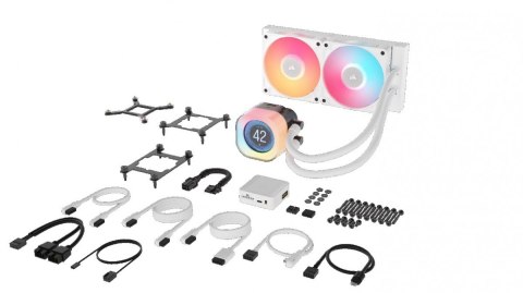Chłodzenie wodne AIO Corsair iCUE LINK TITAN 240 RX LCD RGB białe ciche PWM