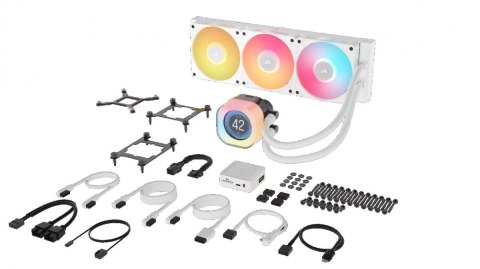 Corsair iCUE LINK TITAN 360 RX LCD chłodzenie CPU AIO 360mm białe RGB ciche