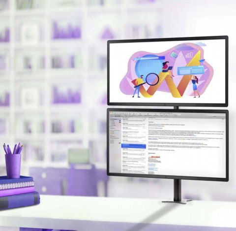 Edbak Podwójny uchwyt na monitor LCD SV08 360° regulacja biurkowa