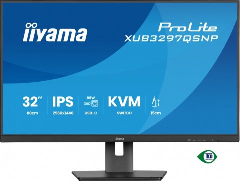 Monitor iiyama ProLite XUB3297QSNP-B1 32 QHD IPS USB-C 95W KVM USB HUB 4x
