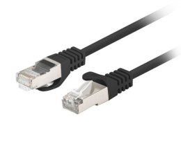 Patchcord Lanberg kat.6 FTP 0.5m czarny wydajny 10Gb/s 10-pak